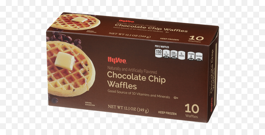 Hy - Vee Chocolate Chip Waffles 10ct Hyvee Aisles Online Hy Vee Waffles Chocolate Chip Emoji,Waffle Transparent