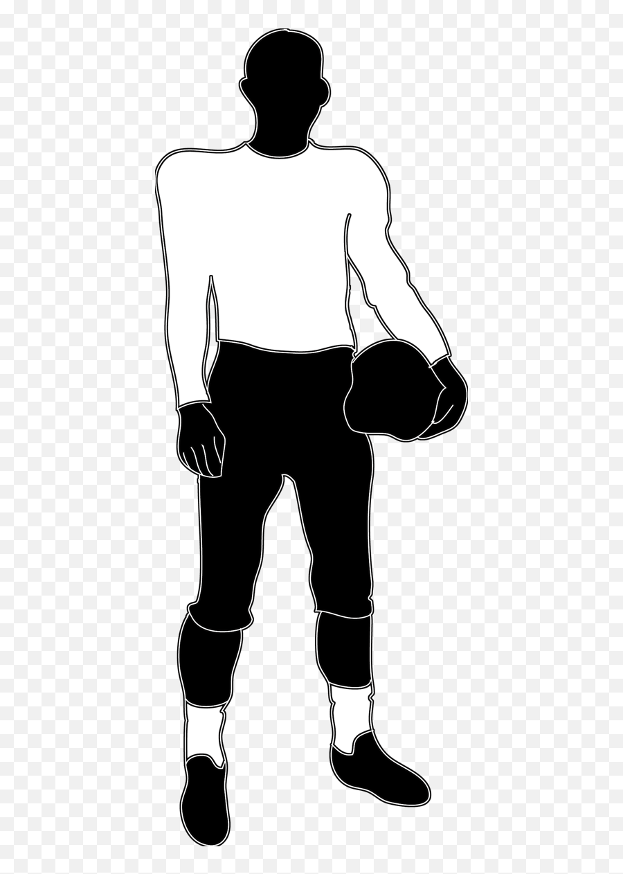 Football Player Graphics - Clipartsco Standing Emoji,Football Clipart Black And White