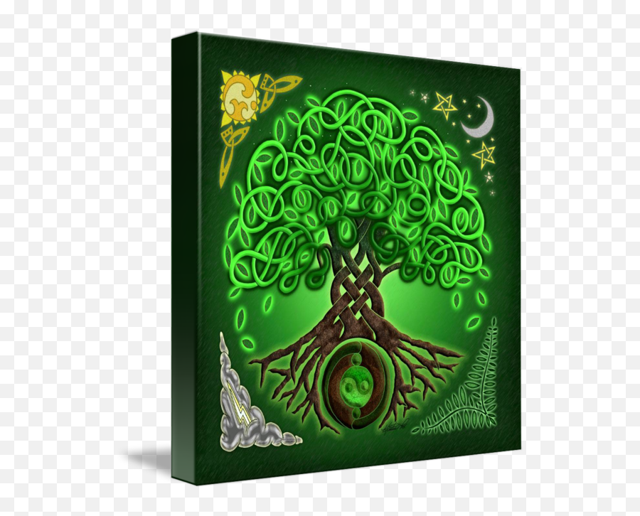 Circle Celtic Tree Of Life By Kristen Fox Emoji,Tree From Above Png