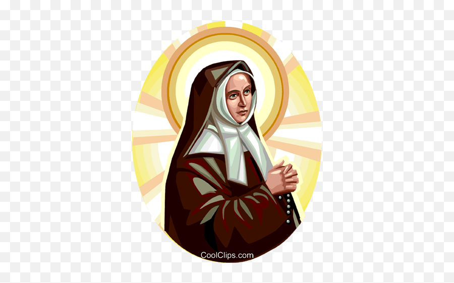 Saint Bernadette Royalty Free Vector Clip Art Illustration Emoji,All Saints Clipart