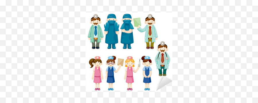 Cartoon Doctor And Nurse Icons Sticker U2022 Pixers - We Live Emoji,Kid Doctor Clipart