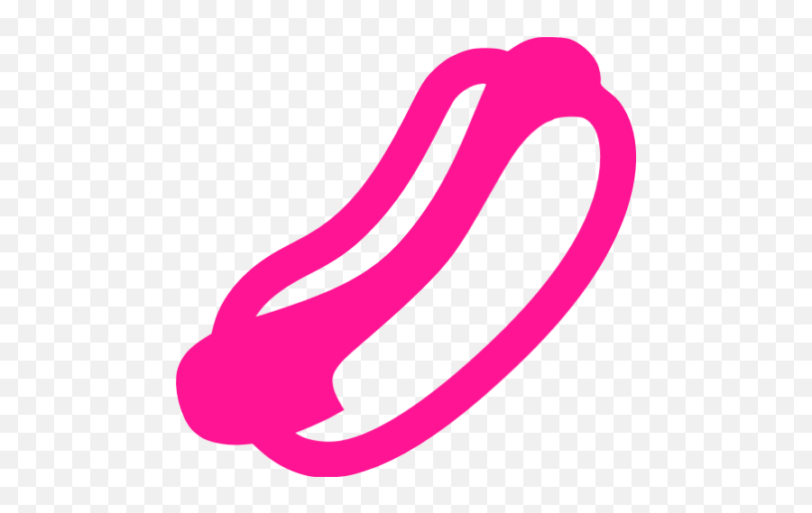 Deep Pink Hot Dog Icon - Free Deep Pink Food Icons Pink Hot Dog Clip Art Emoji,Hot Dog Clipart