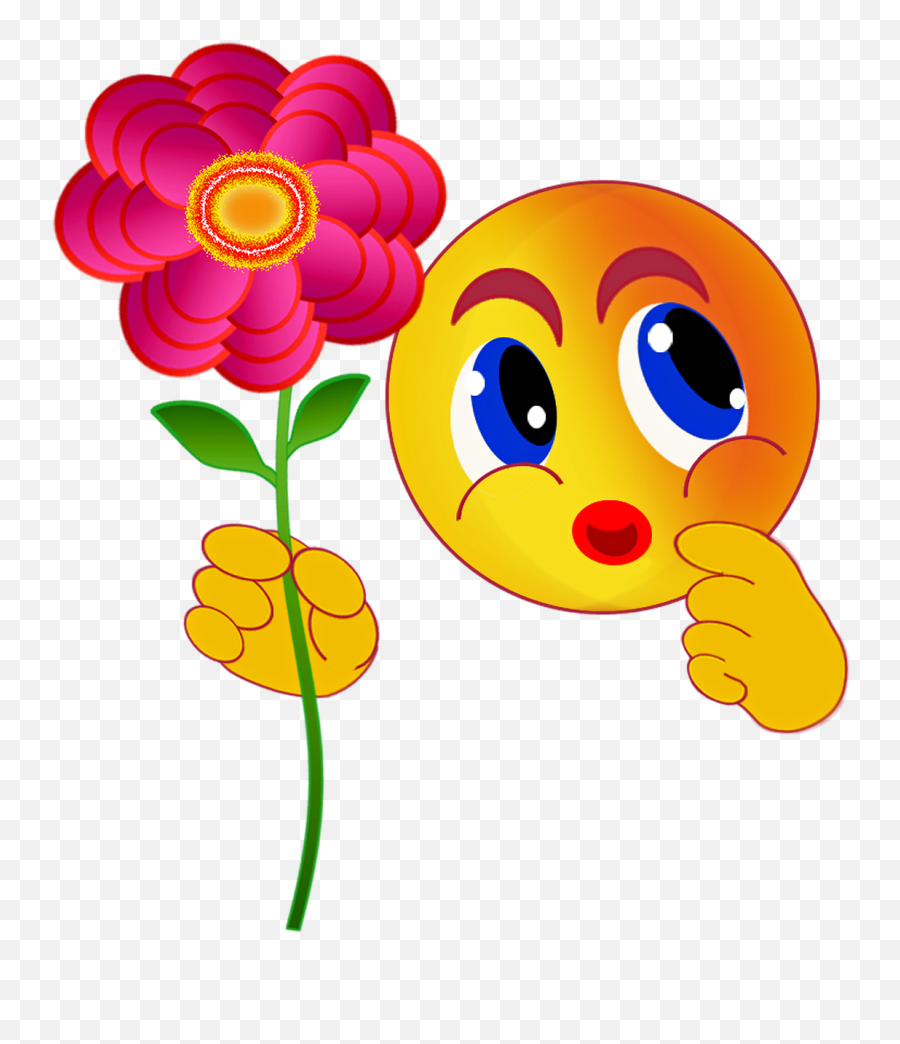 Download Free Photo Of Emoticonssmileyflowergiftfree Emoji,Transparent Flower Emoji
