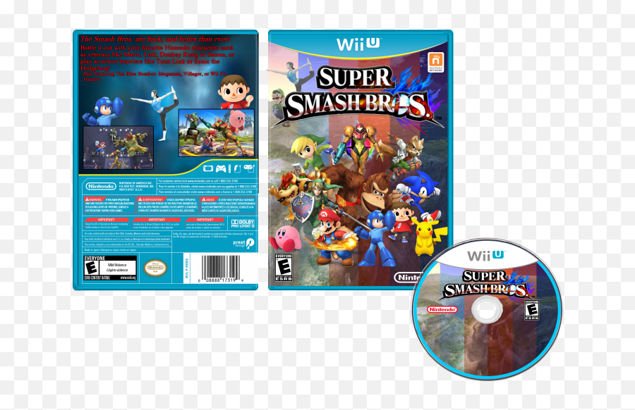 Super Smash Bros Wii U Wii U Box Art Cover By Uther - Super Smash Bros For Wii U Fan Box Art Emoji,Wii U Logo