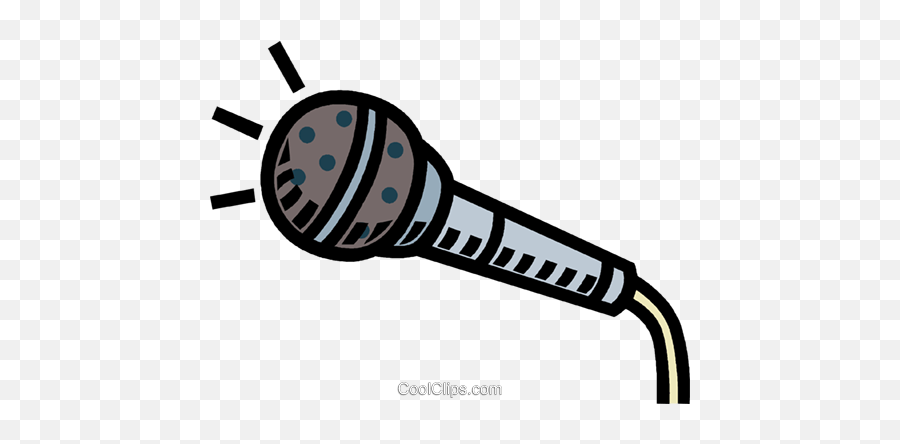 Microphone Royalty Free Vector Clip Art Illustration - Vector Transparent Mic Png Emoji,Microphone Transparent