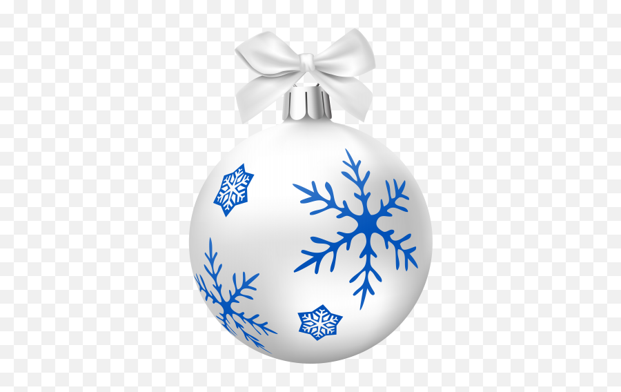White Christmas Balls Png Clip Art The - Christmas Balls Blue And White Emoji,Xmas Clipart