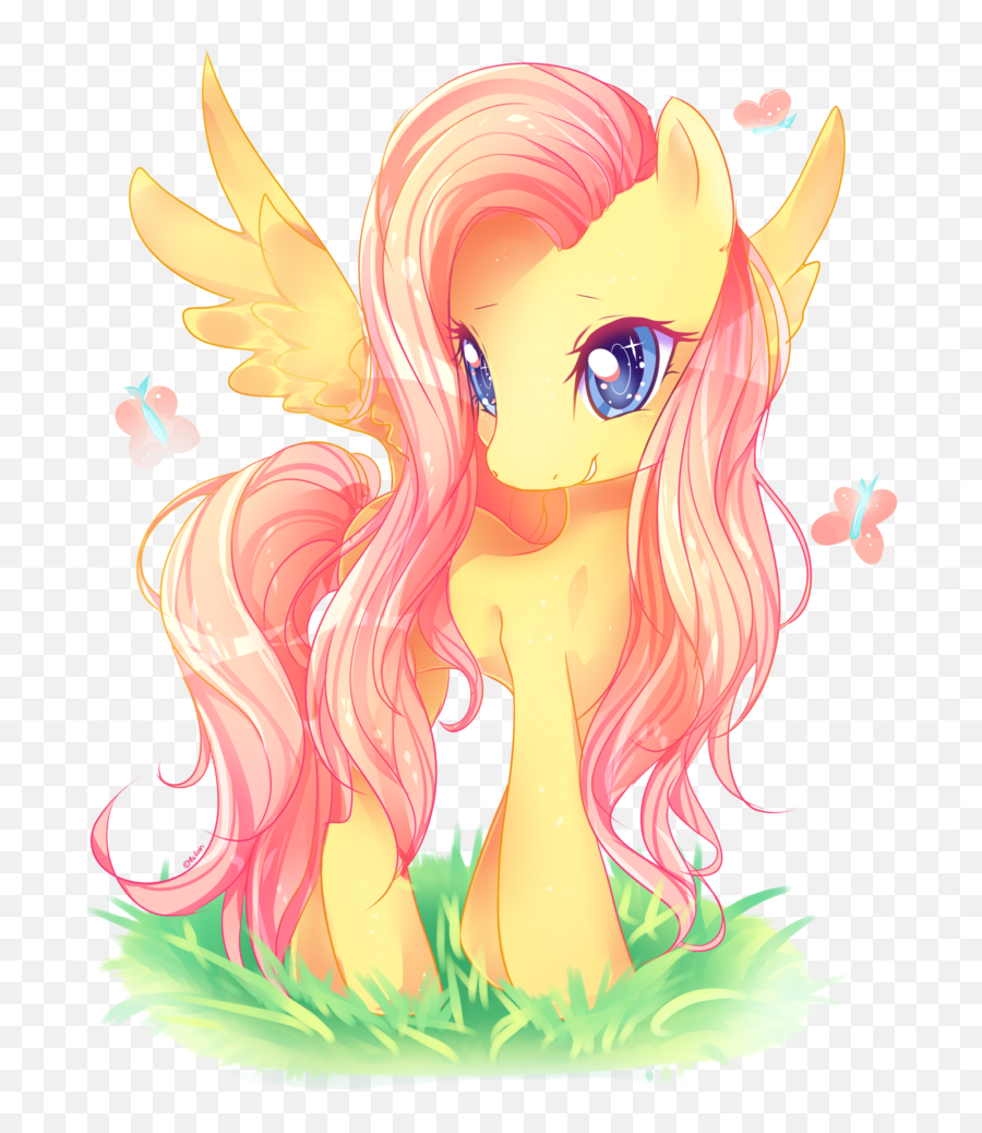 Anime Grass - My Little Pony Fluttershy Kawaii Png Download Imágenes Chidas De Fluttershy Emoji,Cartoon Grass Png