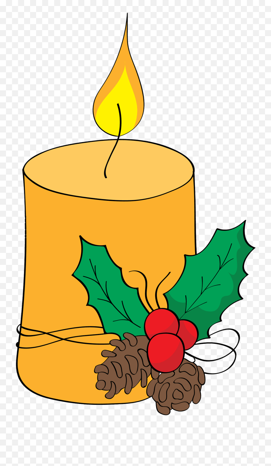 Christmas Candle Clipart - Candle Clipart Free Emoji,Candle Clipart