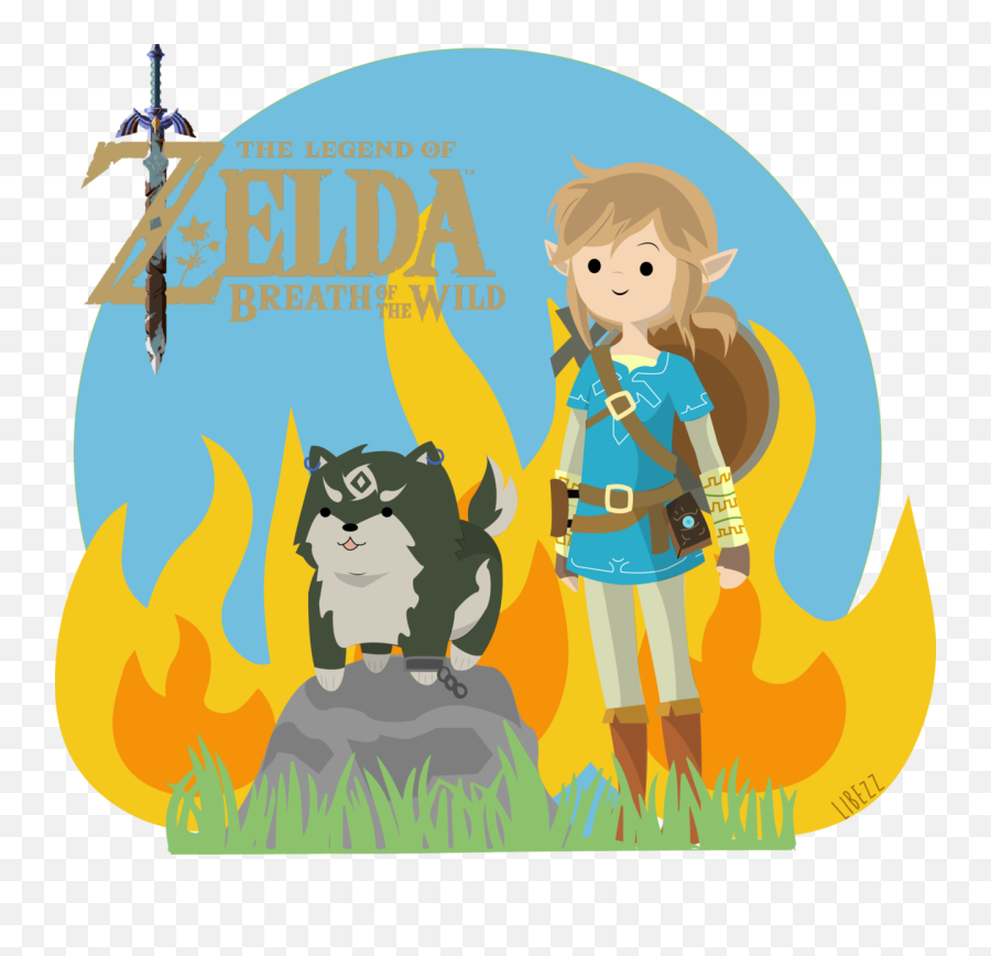 Botw Link Wolf Link Hd Png Download - Zelda Botw Png Link Breath Of The Wild Emoji,Breath Of The Wild Link Png