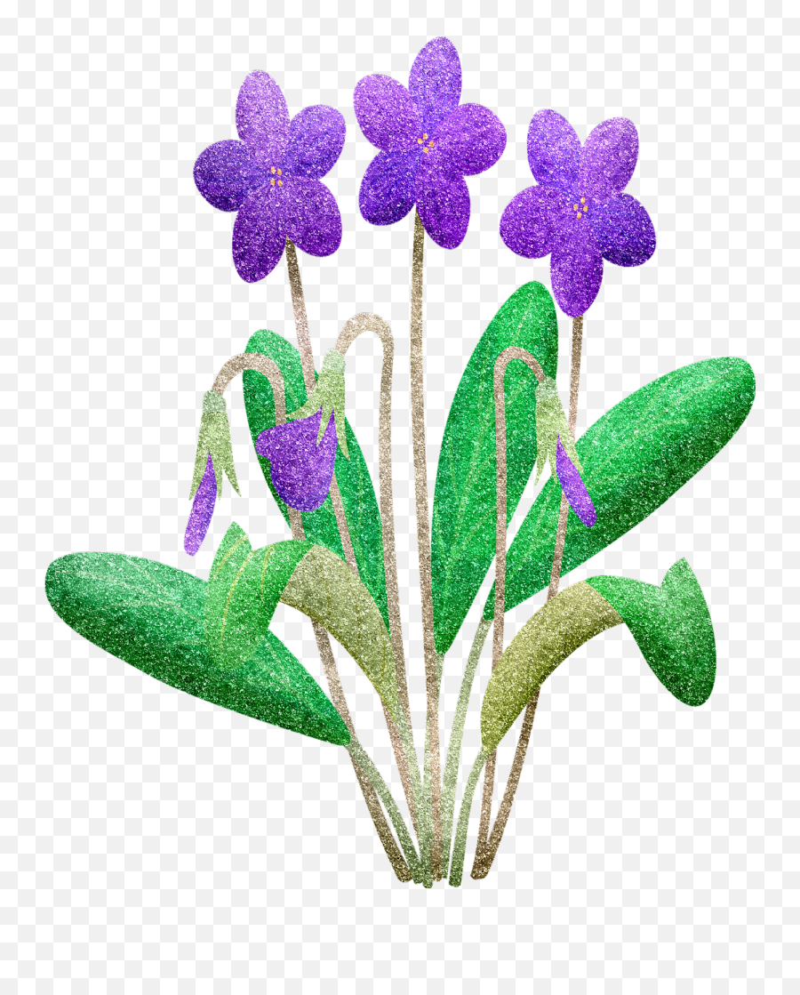 Purple Flowers Glitter Vintage - Free Image On Pixabay Emoji,Purple Flowers Png
