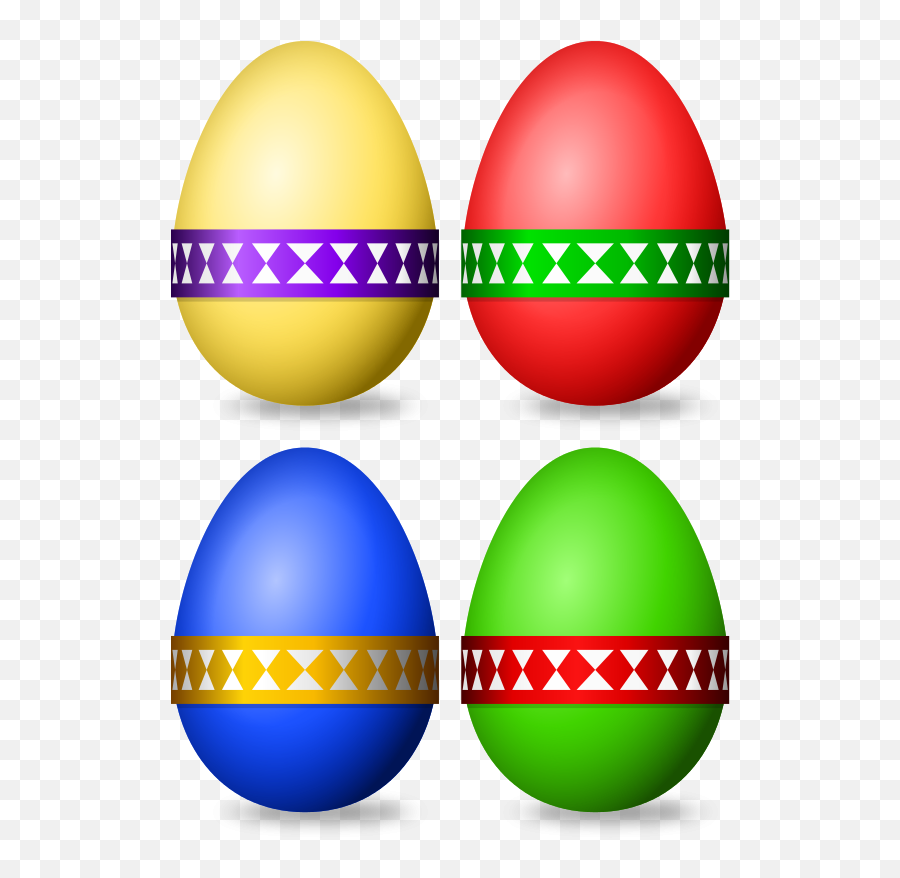Free Clip Art Decorated Eggs By Onsemeliot Emoji,Eggs Transparent Background