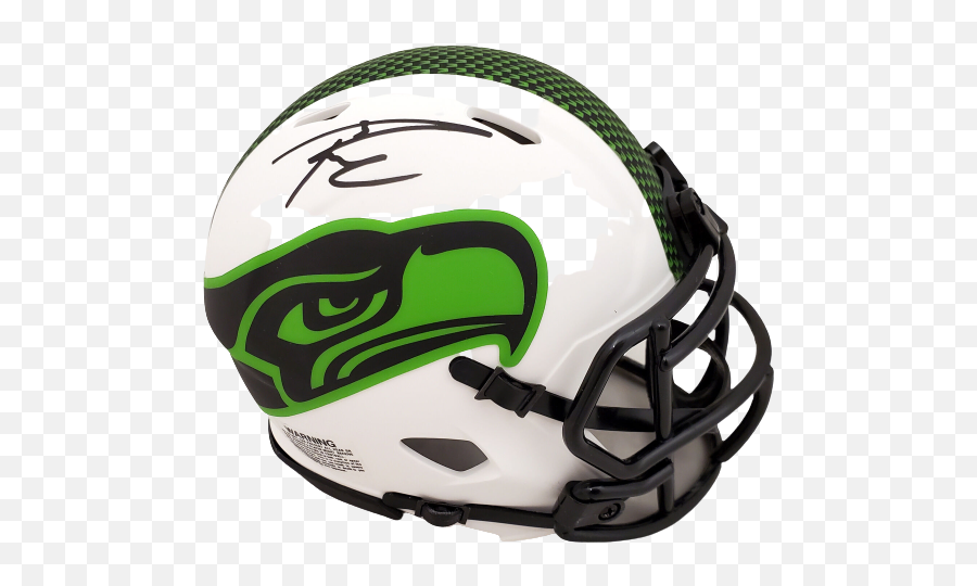 Russell Wilson Autographed Seattle Seahawks Lunar Eclipse Mini Helmet Rw Holo Bas Coa Emoji,Seattle Seahawks Png