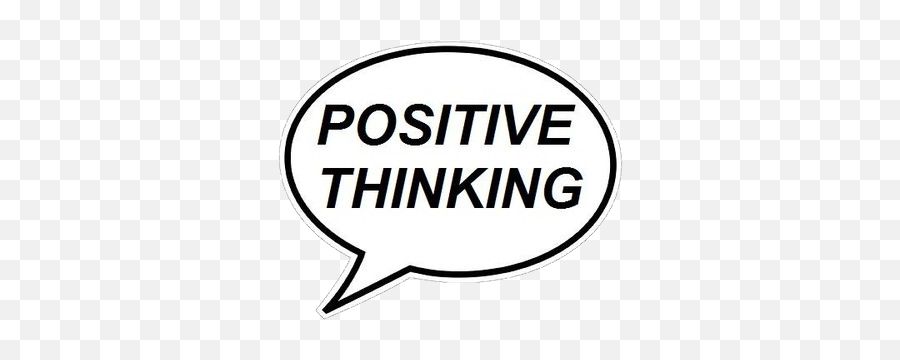 Word Designs - Positive Thinking Word Art Emoji,Thinking Png