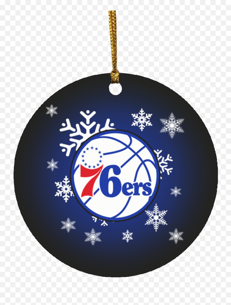Philadelphia 76ers Merry Christmas Circle Ornament - We Basketball Logos Mba Teams Emoji,Philadelphia 76ers Logo
