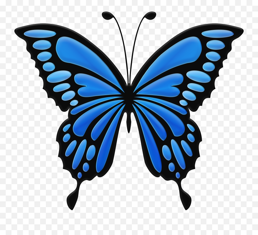Blue Butterfly Clipart Emoji,Butterfly Clipart
