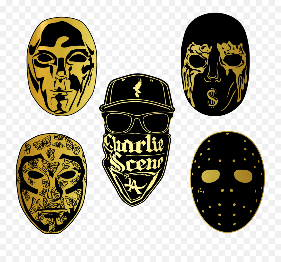 Hollywood Undead Masks 2019 - Hollywood Undead Gold Masks Emoji,Hollywood Undead Logo