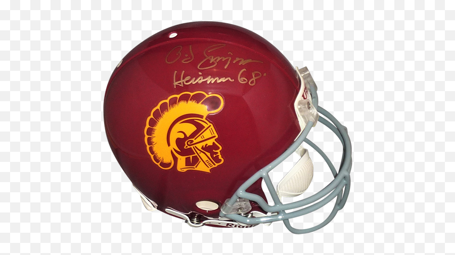 Oj Simpson Autographed Usc Trojans Authentic Proline Helmet W 68 Heisman - Usc Trojans Emoji,Usc Trojans Logo