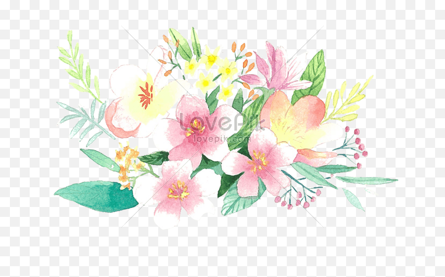 Watercolor Flower Border Illustration Imagepicture Free - Floral Emoji,Watercolor Floral Png