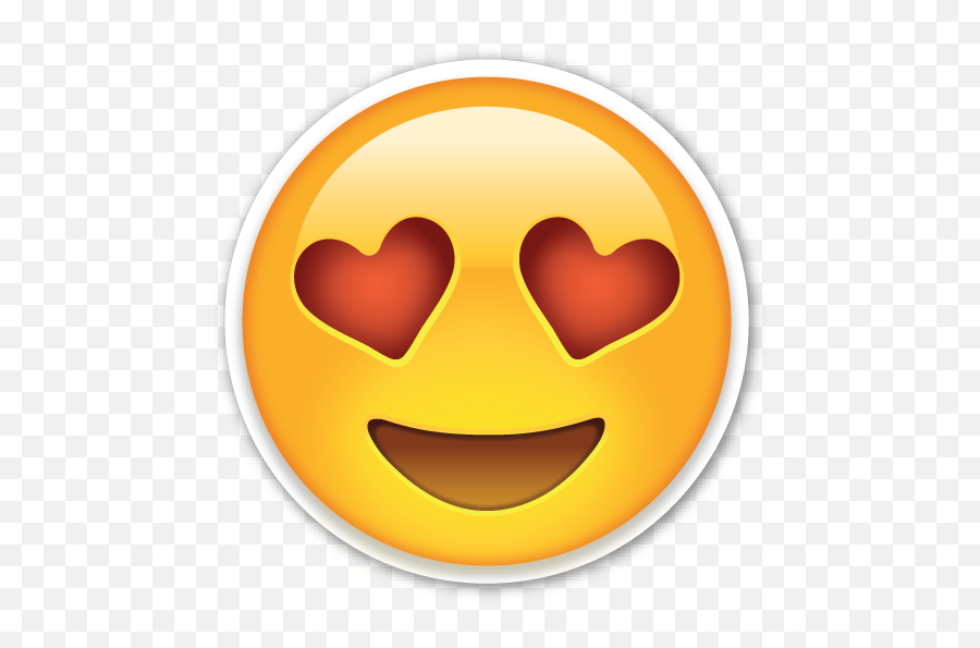 Download Emoticon Eyes Love Smiley - Heart Eyes Emoji Sticker Png,Smile Emoji Png