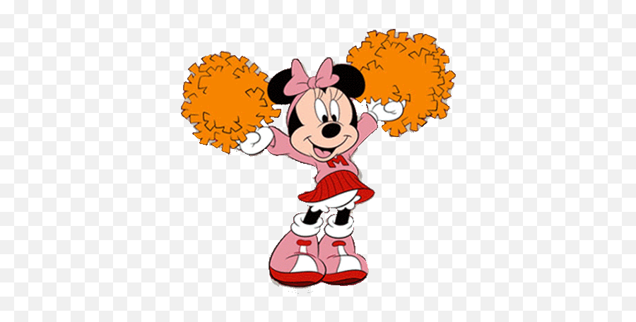 Cheer Clipart Minnie Mouse Cheer - Minnie Cheering Emoji,Cheerleader Clipart