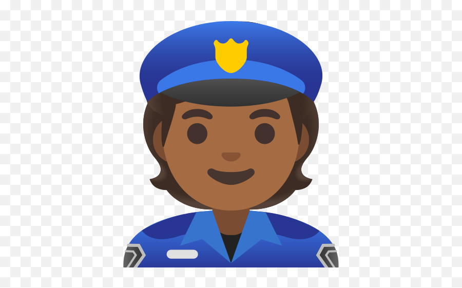 Police Officer Medium - Dark Skin Tone Emoji Emoji Policeman Png,Cop Hat Png