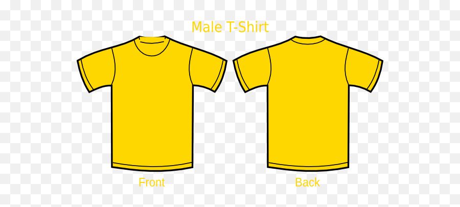 Gold Green T Shirt Clip Art At Clkercom - Vector Clip Art Yellow T Shirt Template Emoji,T Shirt Png