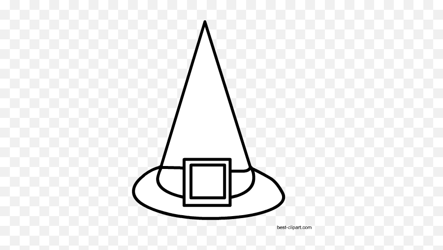 Download Hd Black And White Witch Hat Clip Art Free - Clip Dot Emoji,Witch Hat Clipart