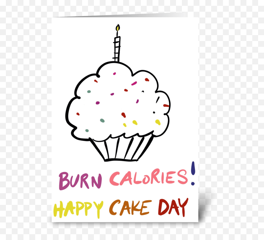Burn Calories Cupcake Emoji,Birthday Card Clipart