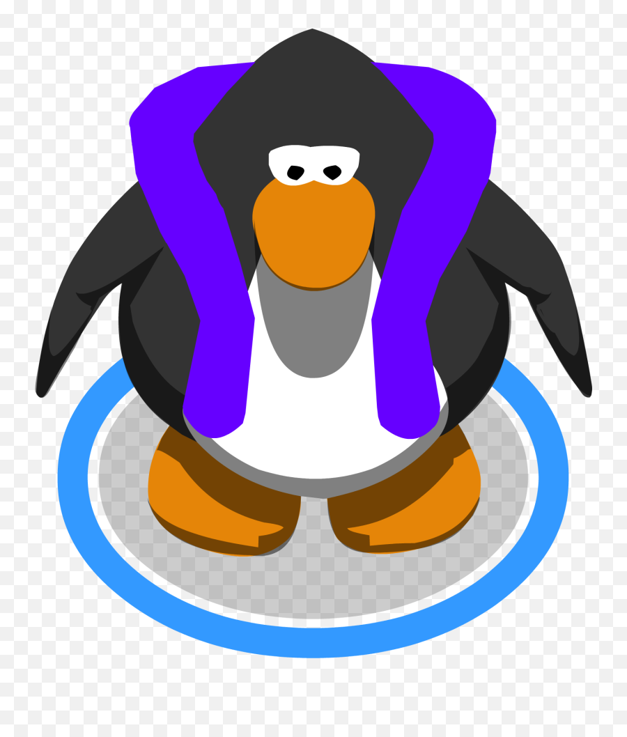 Purple Feather Boa In Game - Club Penguin Penguins Png Emoji,Club Penguin Png