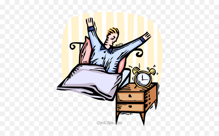 Download Man Waking Up In The Morning - Waking Up Clipart Emoji,Yawn Clipart
