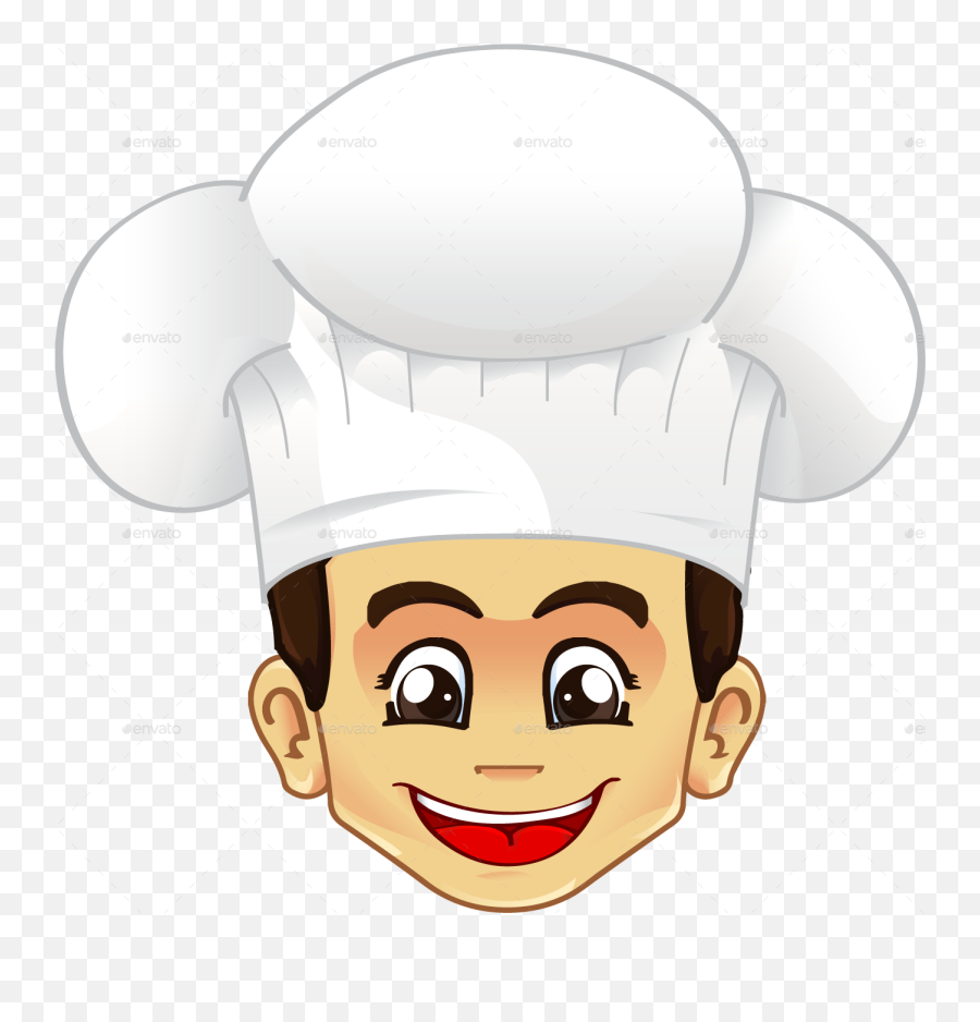 Download Hd Chef Hat Png Download - Chef Cartoon Head Png Chef Hat Cartoom Png Emoji,Chef Hat Png