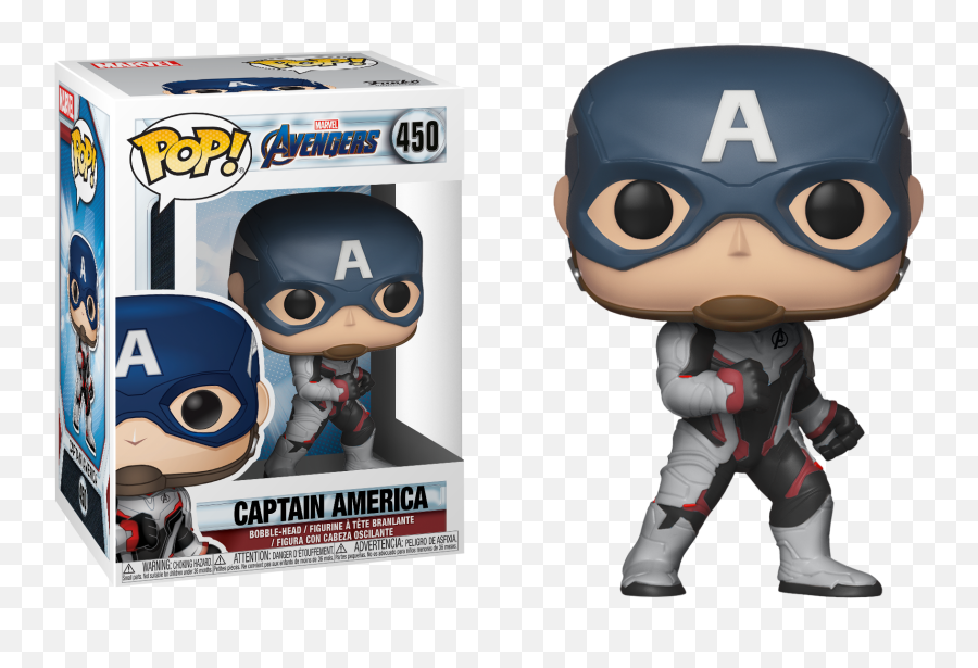 Funko Toys Pop Marvel Avengers Endgame Captain America 4 - Funko Pop Capitan America 450 Emoji,Captain Marvel Png
