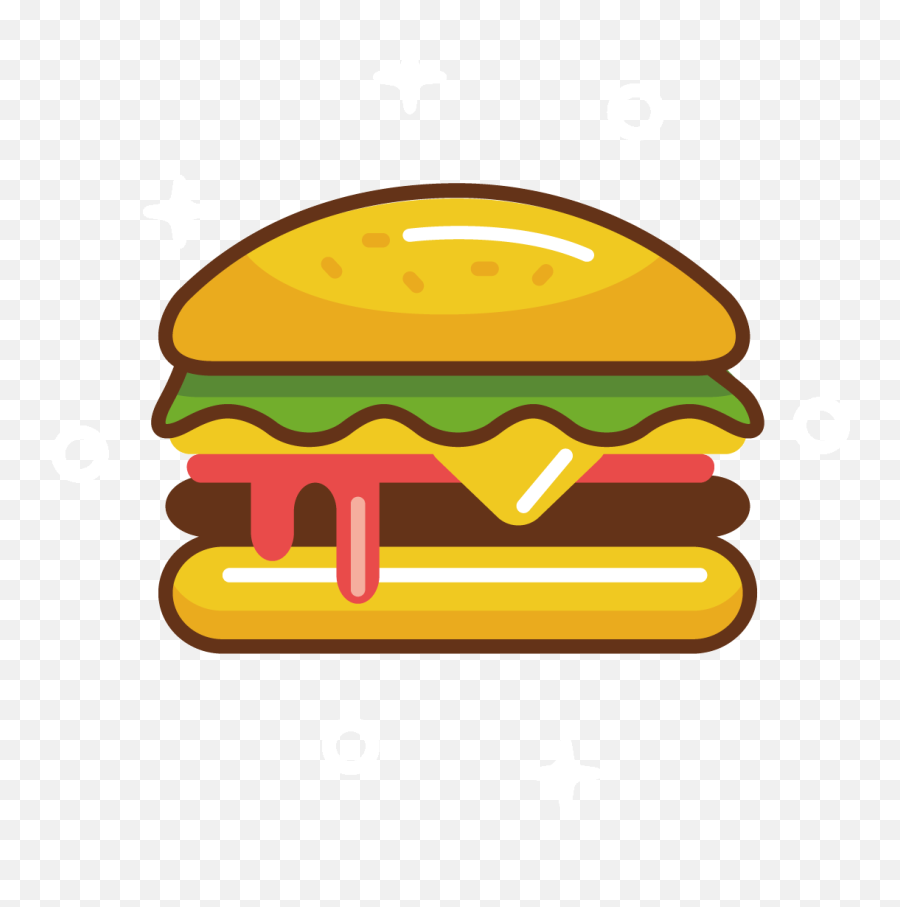 Hamburger Fast Cheeseburger Clip - Cartoon Burger Vector Png Emoji,Hamburger Png