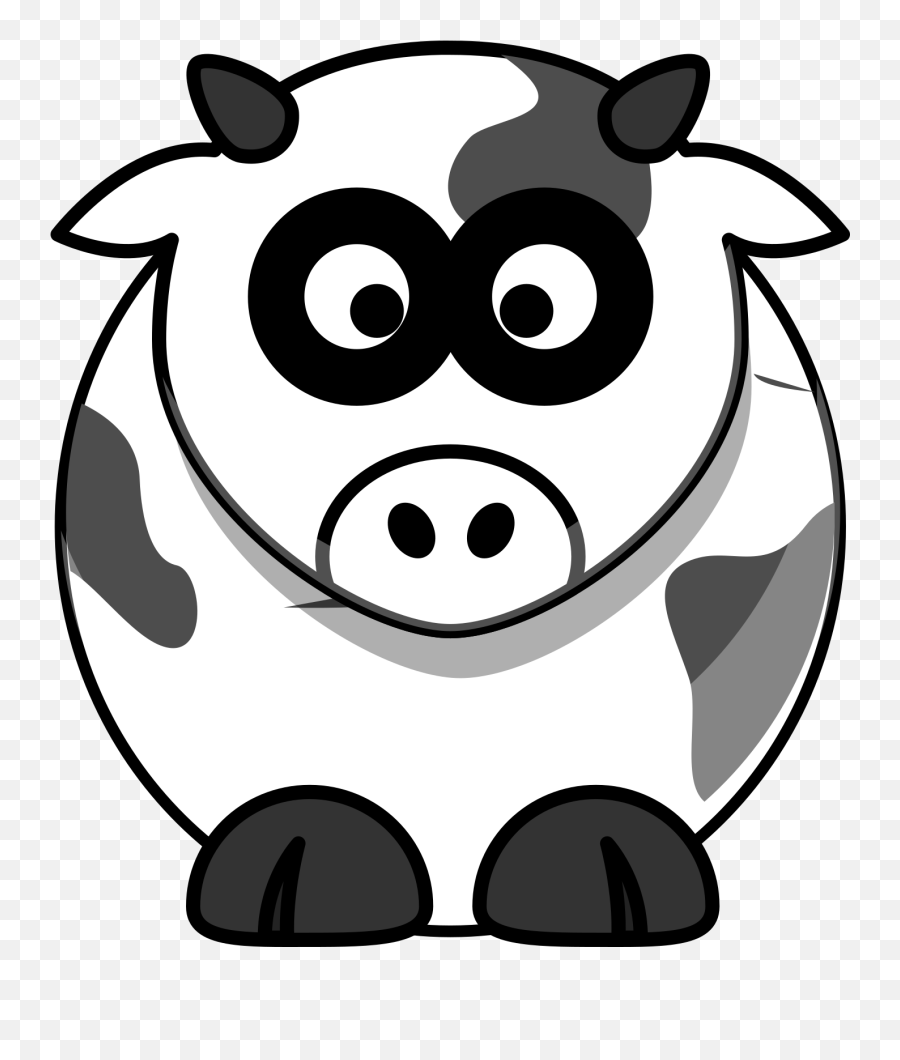 Drawing Cartoon Cow Head - Cartoon Clipart Cow Emoji,Cow Head Clipart
