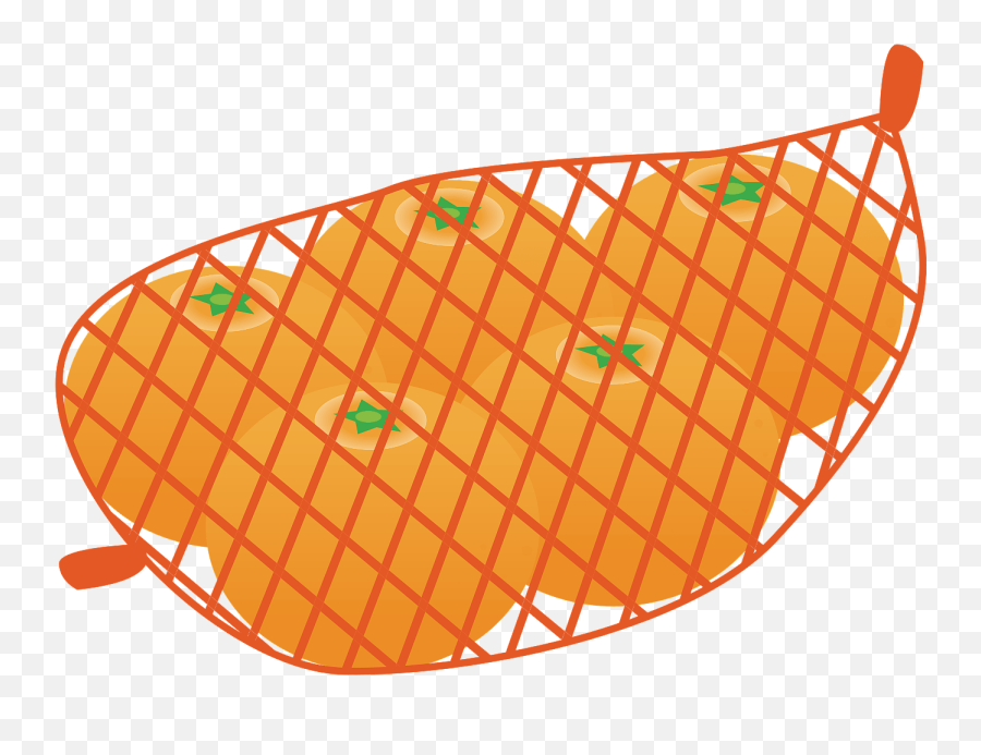 Satsuma Oranges In A Red Mesh Bag Clipart Free Download - Oranges In Bag Clipart Png Emoji,Oranges Clipart