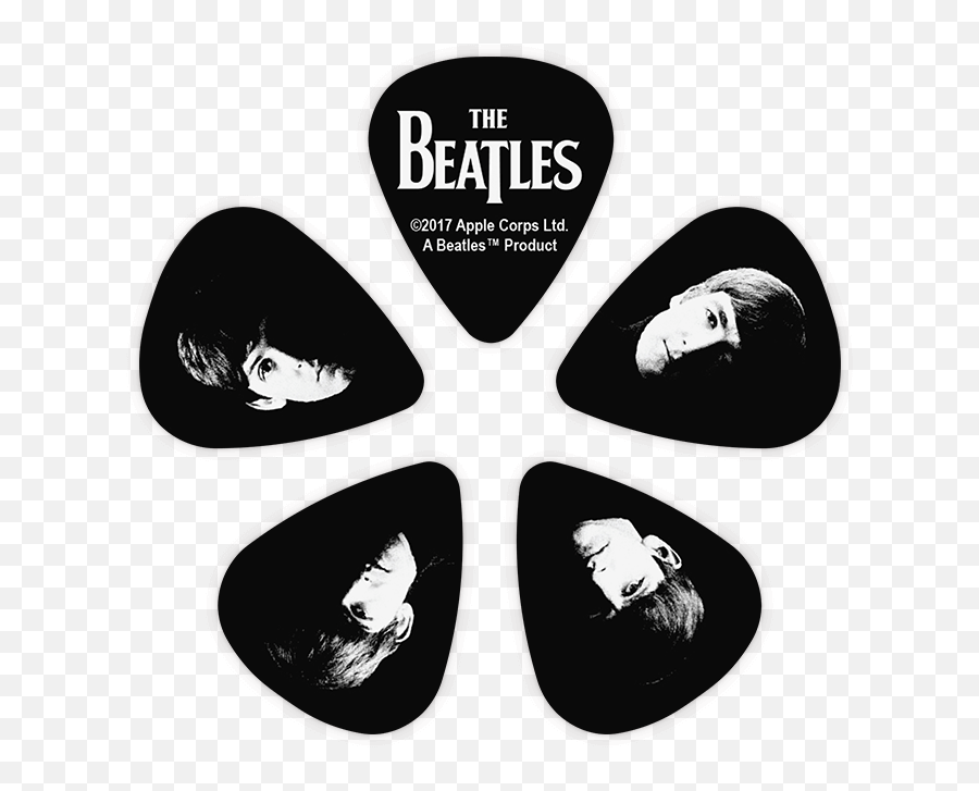 The Beatles The Guitar - Pick Guitar Beatles Emoji,The Beatles Logo