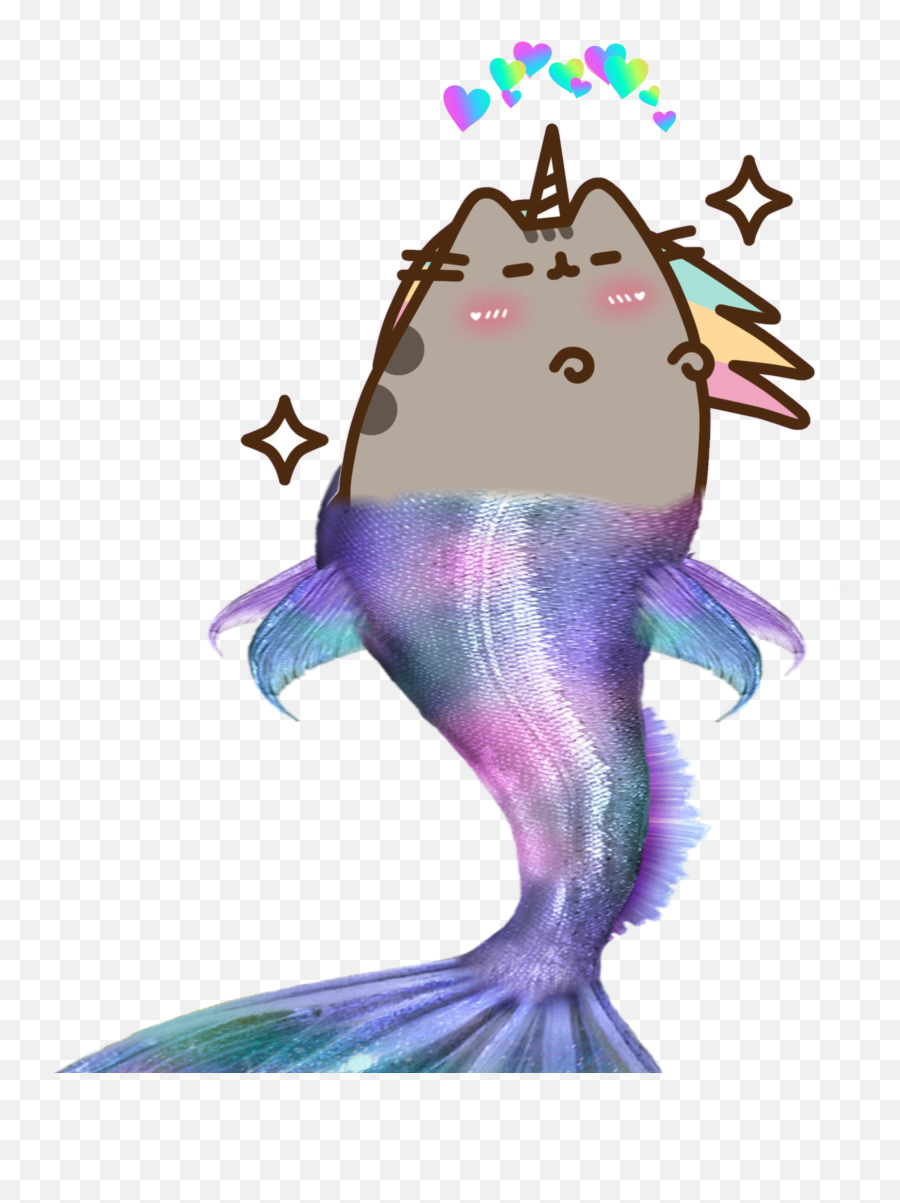 Pusheen Mermaid Sticker By Pusheen Cat Forever - Pusheen Unicorn Emoji,Pusheen Transparent Background