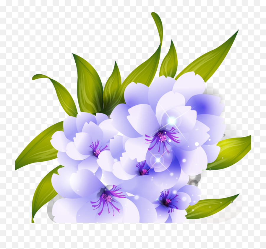 Purple Flower Vector Png Emoji,Flowers Vector Png