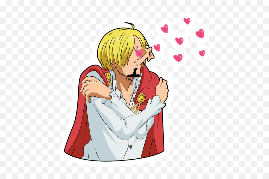 One Piece Sanji Fall In Love Sticker In Emoji,Sanji Png
