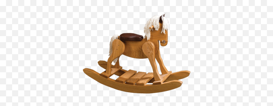 Wooden Rocking Horse With Padded Seat Transparent Png - Stickpng Emoji,Rocking Horse Clipart
