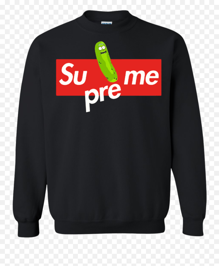 Download Pickle Rick And Supreme Logo Funny T Shirt - Long Sleeve Emoji,Supreme Logo Png