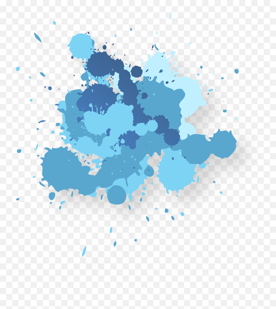 Ink Wash Painting Adobe Illustrator - Blue Paint Splatter Emoji,Paint Splotch Png