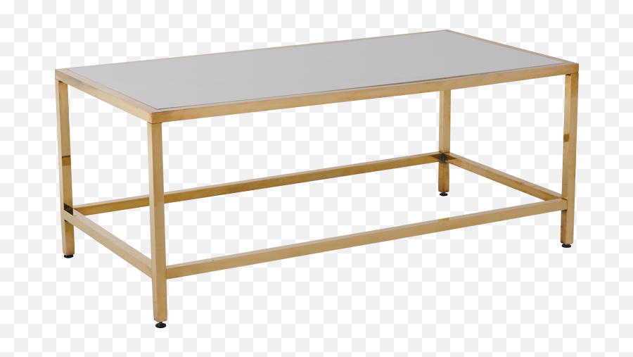 Unico Rectangular Coffee Table With Gold Frame Hire Hire Emoji,Cafe Table Png