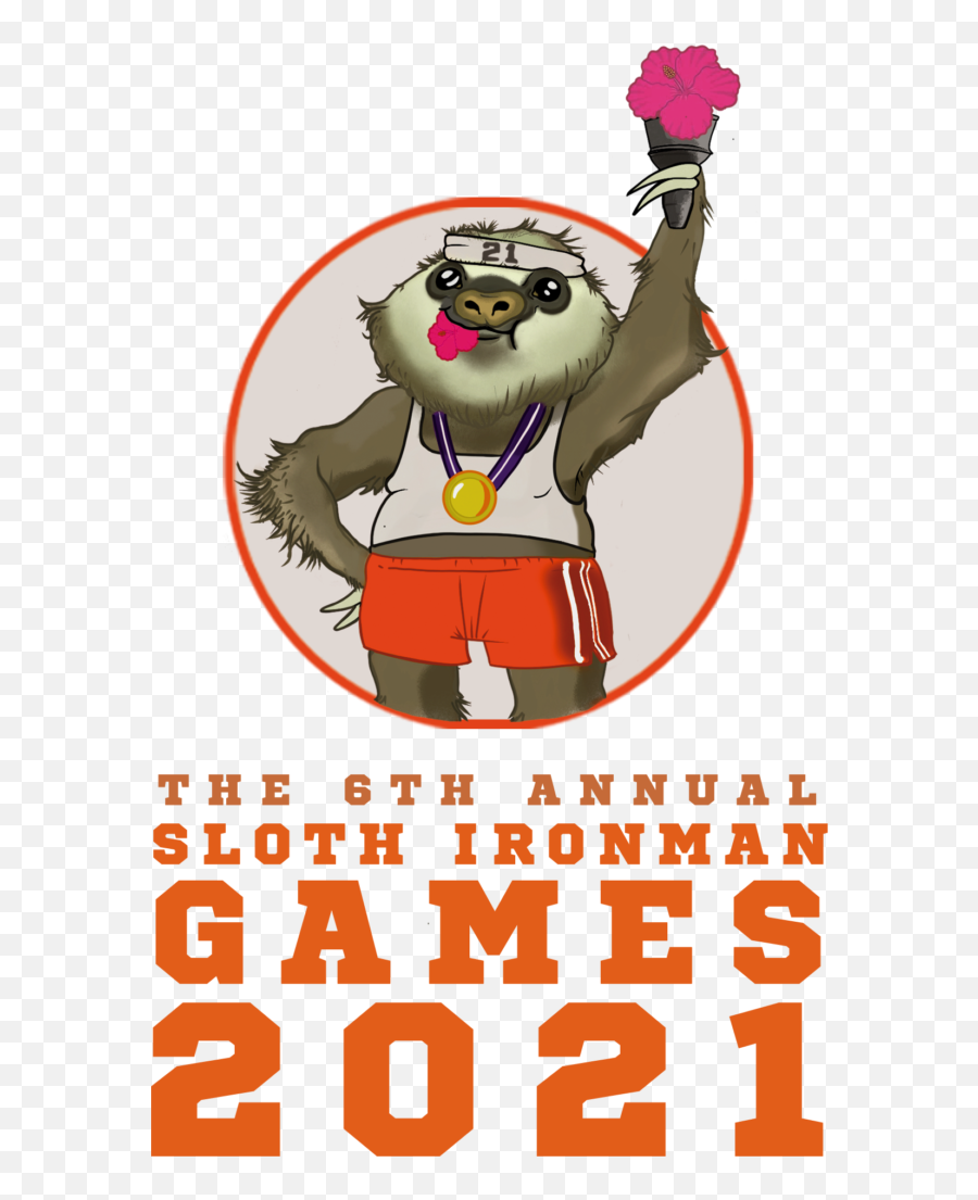 The 6th Annual Sloth Ironman Games The Biggest One Yet Emoji,Transparent Sloth