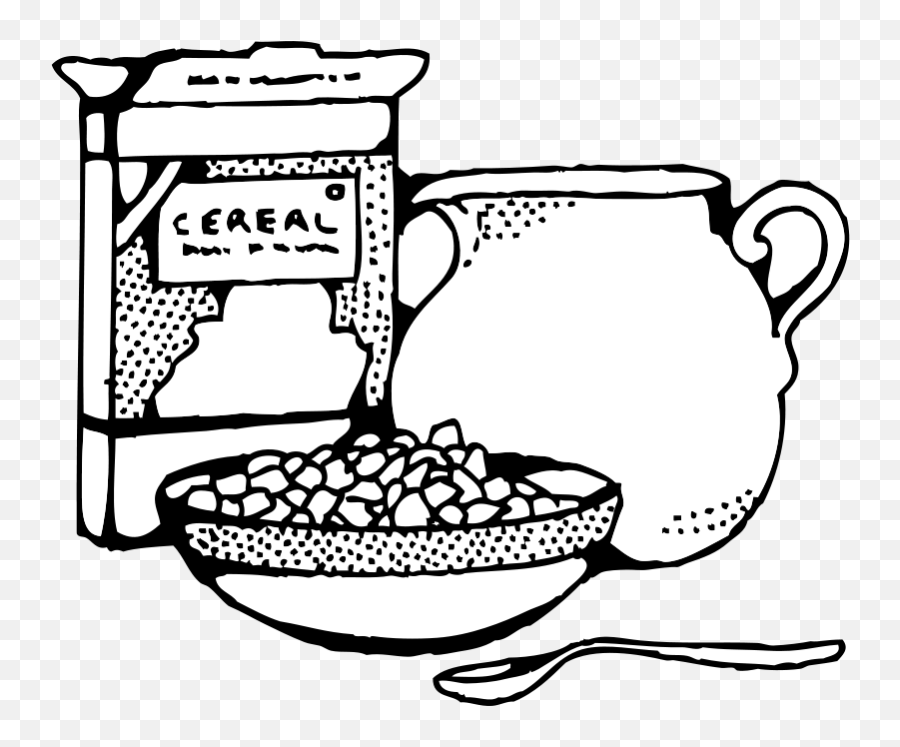 Free Clip Art Box And - Grains And Cereals Clipart Black And White Emoji,Cereal Clipart