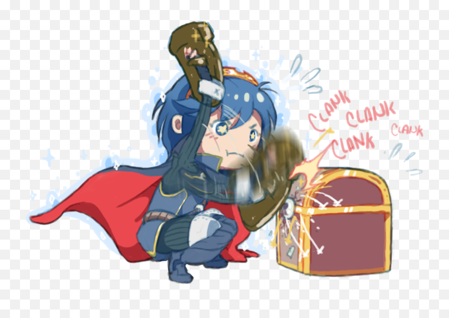 Marth Using The Shield Of Seals To Open A Chest Fire - Fire Emblem Shield Of Seals Emoji,Fire Emblem Logo