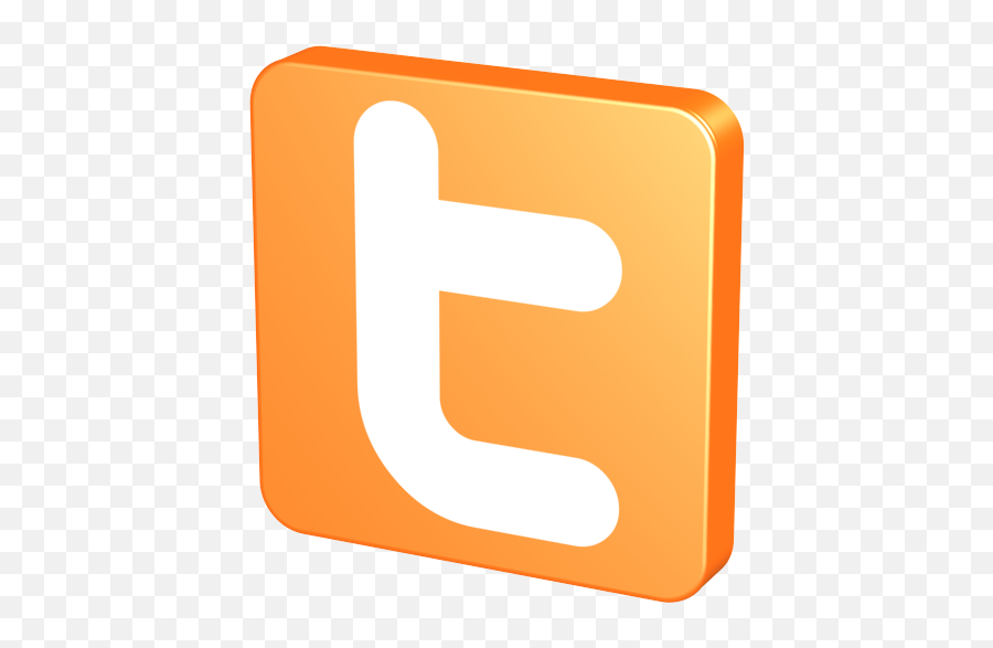 Orange Twitter Free Images At Clkercom - Vector Clip Art Vertical Emoji,Twitter Logo Vector