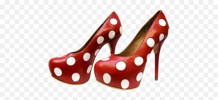 Redpolkadotheelspngclipart - 398png 500332 Png Clipart Red High Heels Transparent Png Emoji,High Heel Clipart