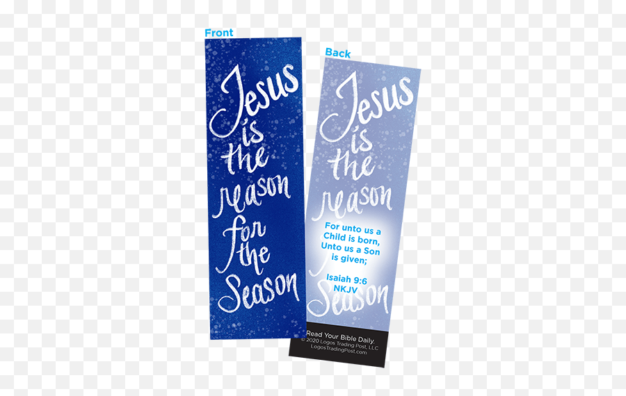 Children And Youth Christmas Bookmark - Jesus Is The Reason For The Season Isaiah 96 Pack Of 25 Event Emoji,Christmas Logos