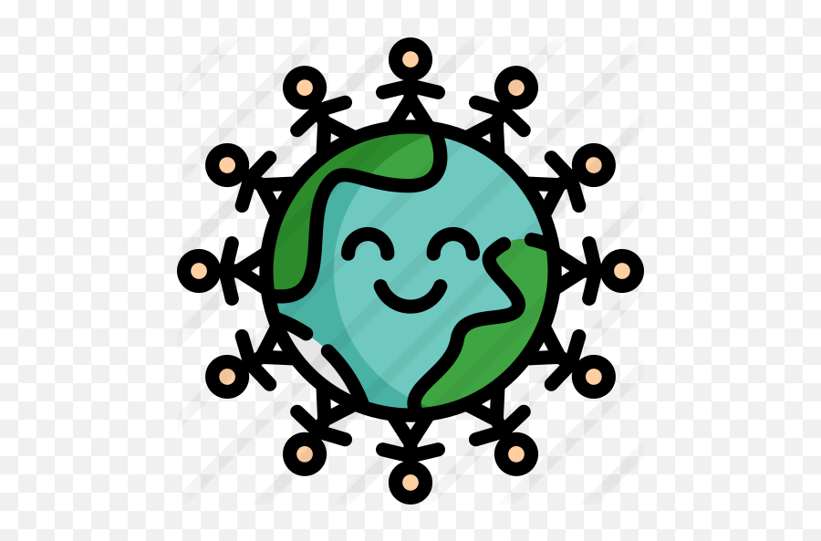 Earth - People Around Earth Icon Emoji,People Icon Png